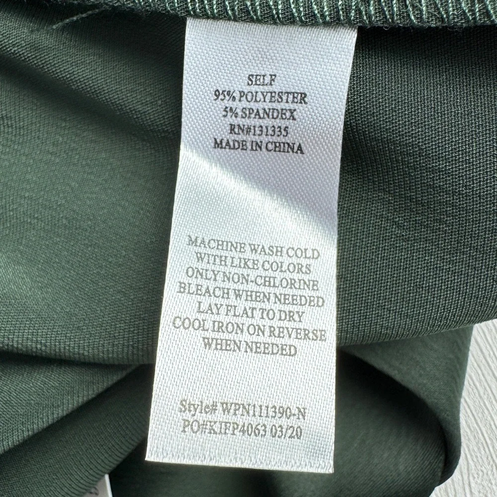 Socialite Satin Joggers Olive Green XS Minimalist Party Elevated Casual‎ Pants